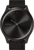 Garmin - vívomove Style Hybrid Smartwatch 30mm Aluminum - Graphite With Black Pepper Woven Nylon Band - Front_Zoom
