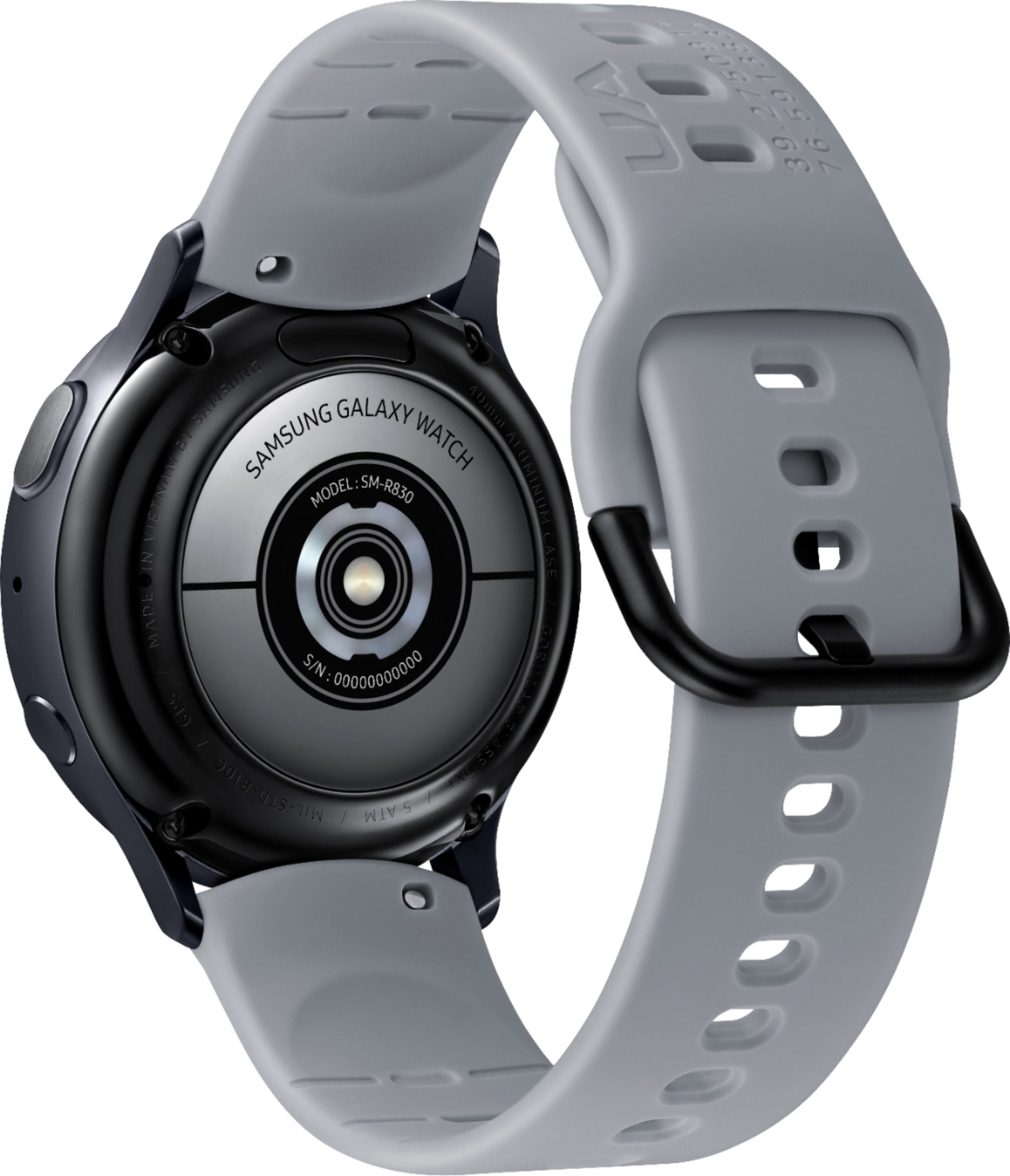 Back View: Garmin - Forerunner 245 Music GPS Smartwatch 42mm Fiber-Reinforced Polymer - Aqua