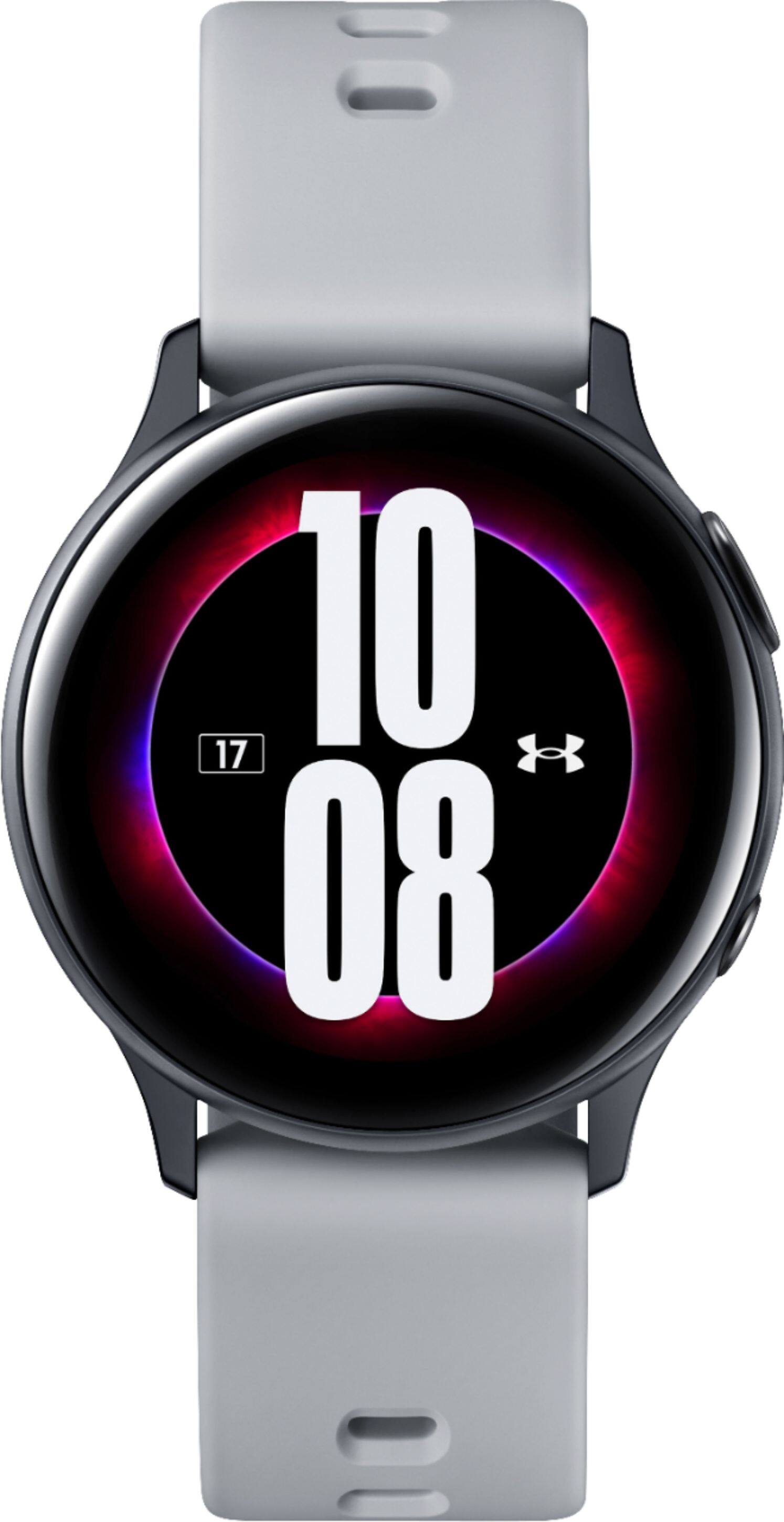 Alt View 11. Samsung - Galaxy Watch Active2 Under Armour Edition Smartwatch 40mm Aluminum - Aqua Black.