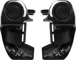 Metra - Lower Fairing Speaker Assembly for Harley-Davidson 1983-2013 Motorcycles - Black - Front_Zoom