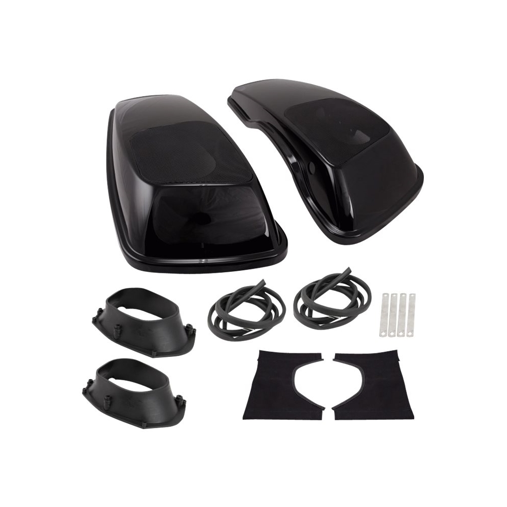 Left View: Metra - Motorcycle Speaker Adapter for Select 2014 Harley Davidson Vehicles - Black