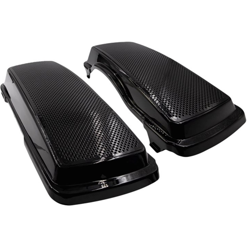 Left View: Metra - Motorcycle Speaker Adapter for Most 1994-2013 Harley Davidson Vehicles - Black