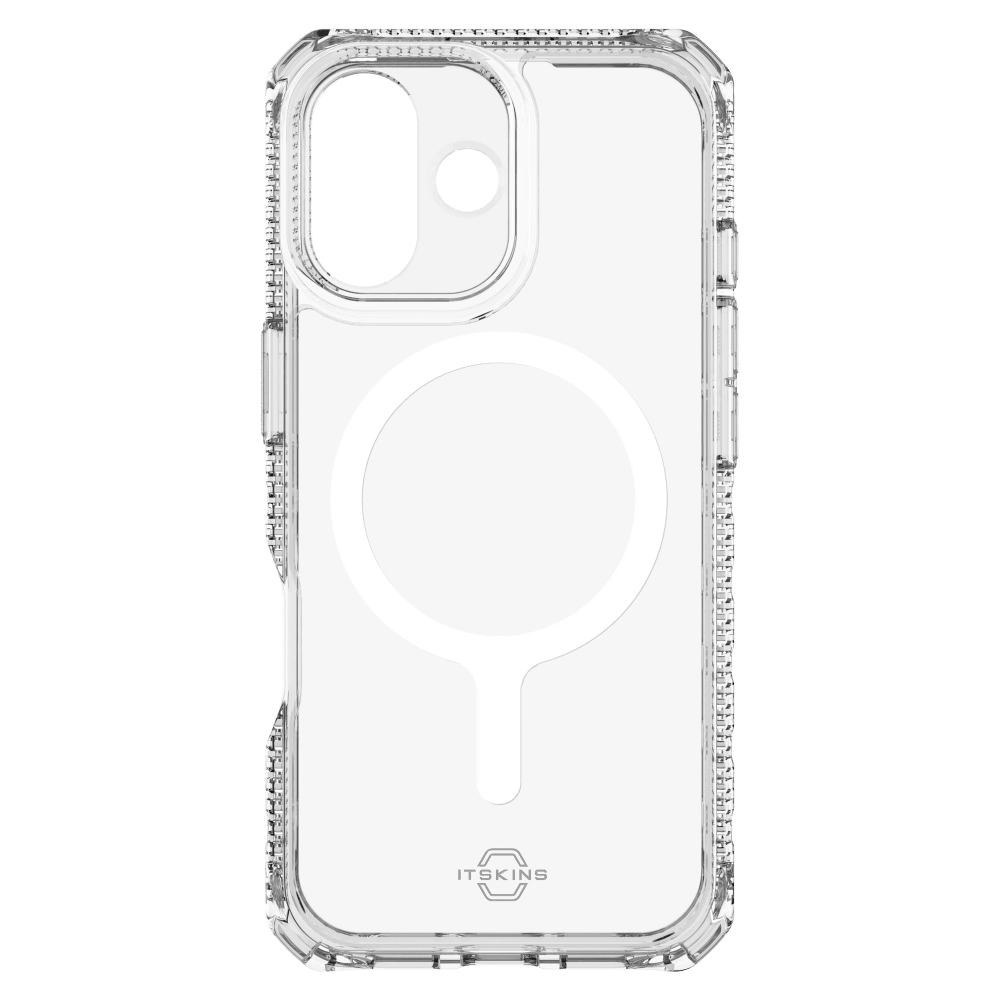 Alt View 3. Itskins - HYBRID R // CLEAR MagSafe Case for Apple iPhone 17 - Clear.