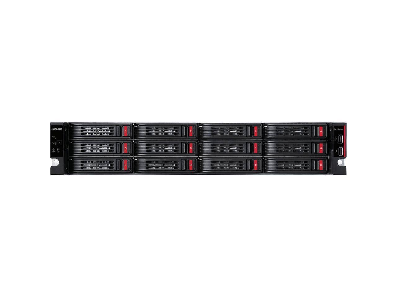 Alt View 3. Buffalo Technology - BUFFALO TeraStation TS51220RH9612 12-Bay NAS 96TB (12x8TB) Enterprise Drives Rackmount - Black.