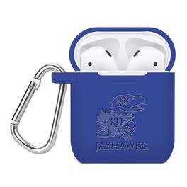 Affinity Bands - Kansas Jayhawks Debossed Silicone AirPods Case Cover - Multicolor