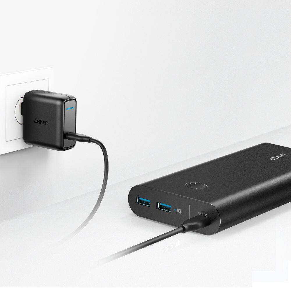 Best Buy: Anker PowerCore 26800 PD (45W) with 60W USB-C PD wall charger and  cable Black B1376H11-1