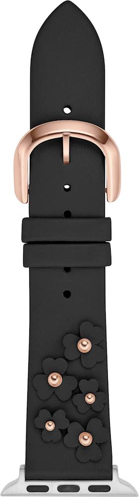 Angle View: kate spade new york - Leather Watch Strap for Apple Watch™ 38mm and 40mm - Black