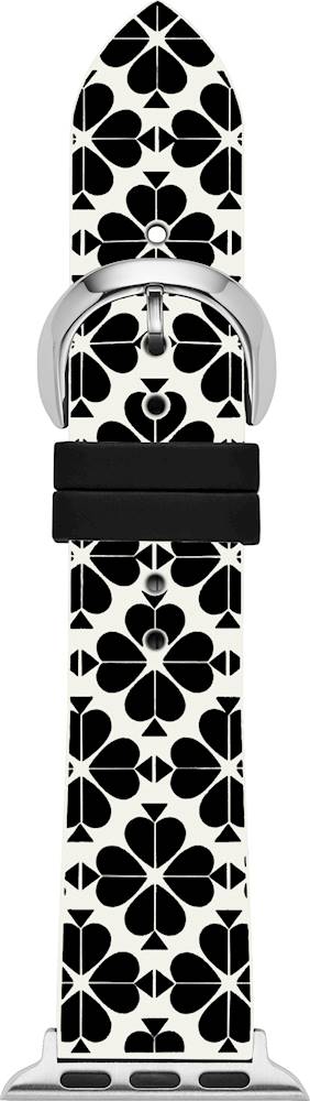 Best Buy: kate spade new york Silicone Watch Strap for Apple Watch™ 38mm  and 40mm Black/White KSS0047