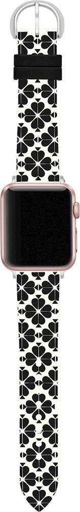 kate spade new york Silicone Watch Strap for Apple Watchâ¢ 38mm and 40mm Black/White KSS0047 