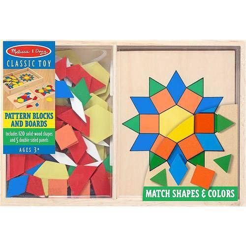 UPC 000772900294 product image for Melissa & Doug - Pattern Blocks and Boards Classic Toy - Multi | upcitemdb.com