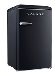 Galanz - Retro 3.5 Cu. Ft. Mini Fridge - Black - Front_Zoom