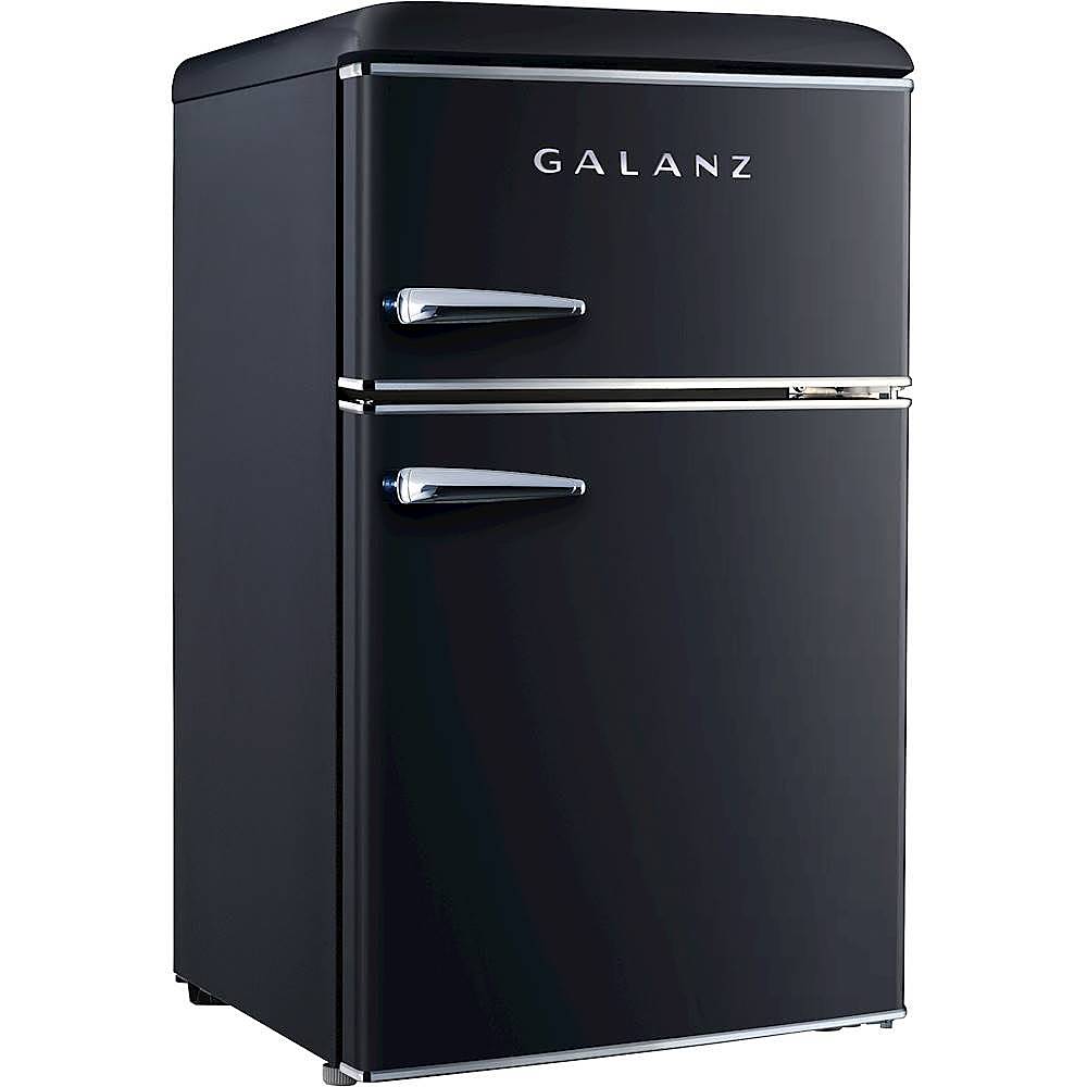 Galanz - Retro 10 Cu. ft Top Freezer Refrigerator - Black
