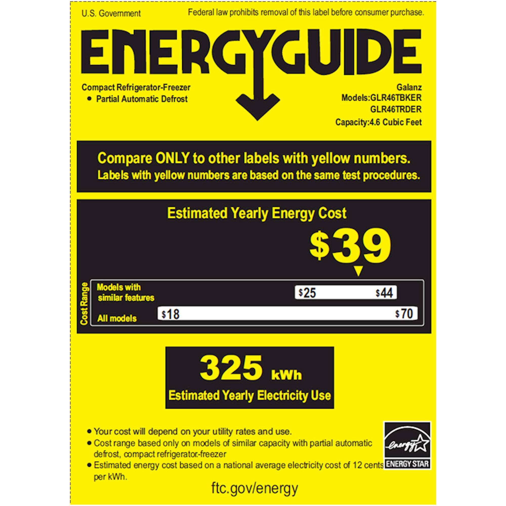 Best Buy Galanz Retro 4.6 Cu. Ft. Mini Fridge Red GLR46TRDER