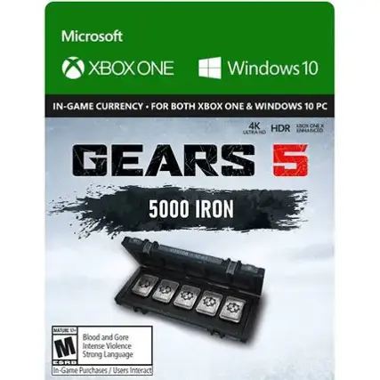 Front. Microsoft - Gears 5: 5,000 Iron + 1,000 Bonus Iron.