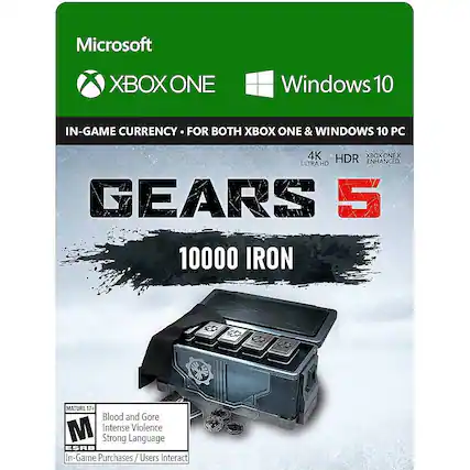 Front. Microsoft - Gears 5: 10,000 Iron + 2,500 Bonus Iron.