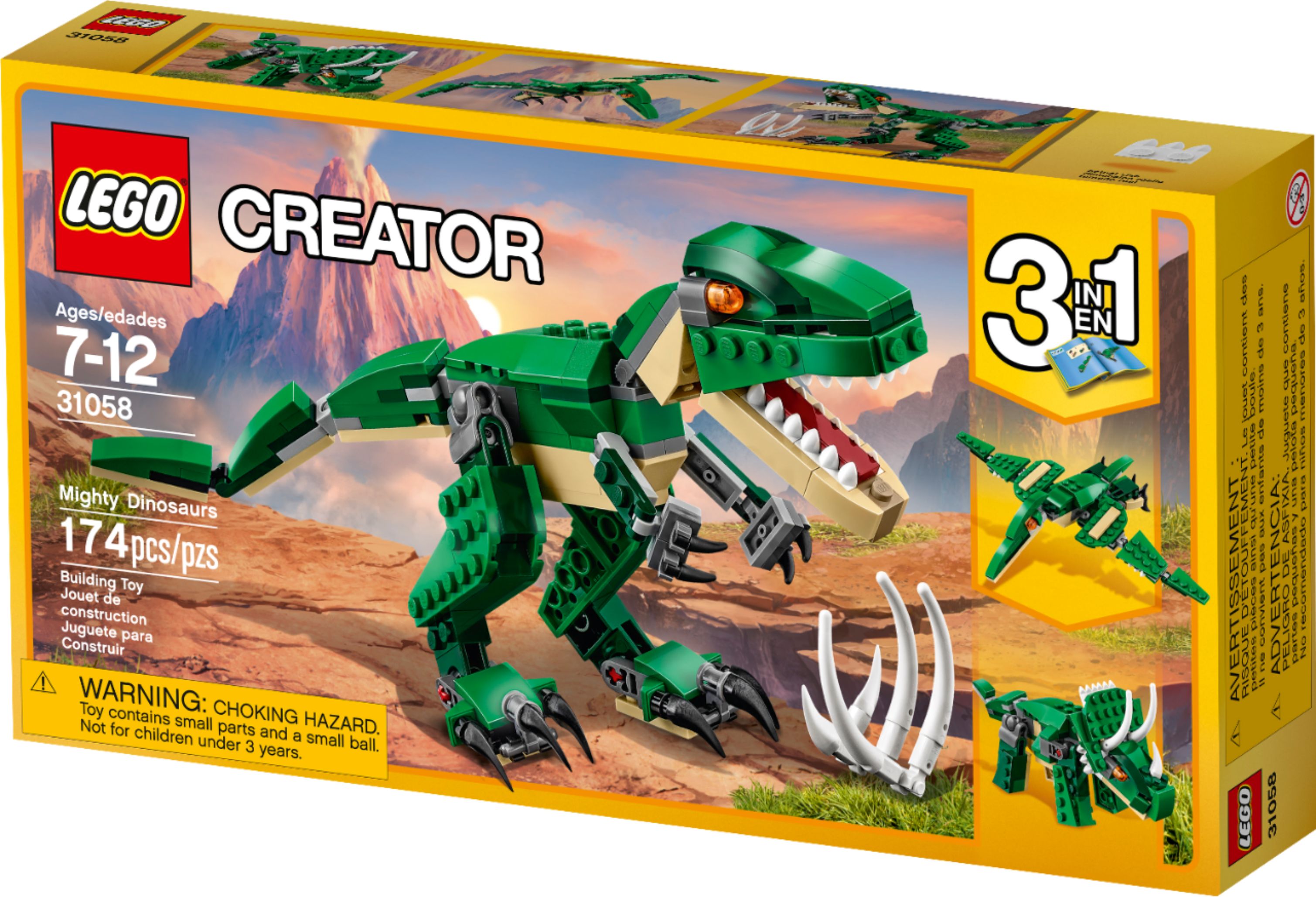 Left View: LEGO - Creator Mighty Dinosaurs 31058