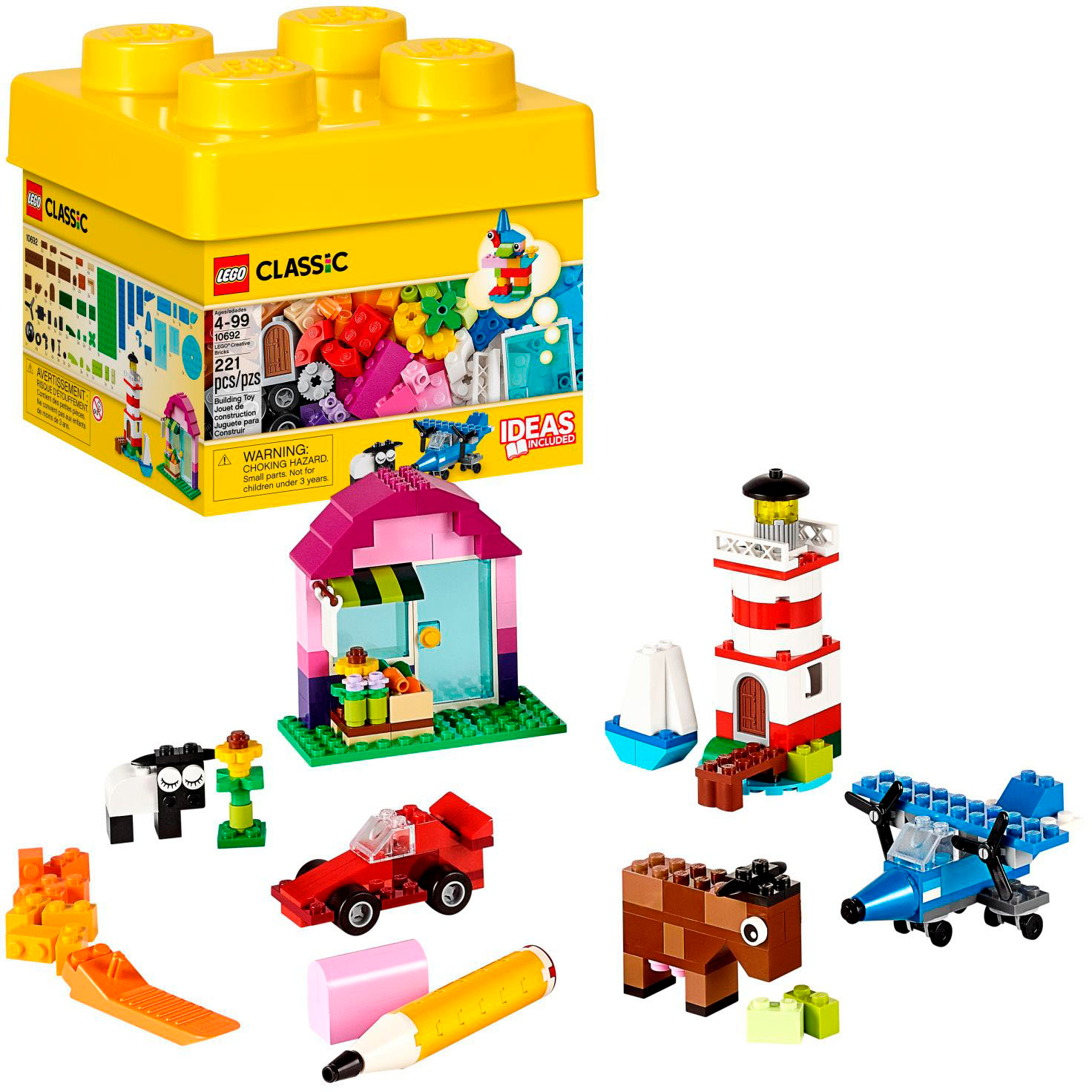 221 Pieces 29 Colours Lego 10692 Classic Creative Brick Box Building Toy Ages 4