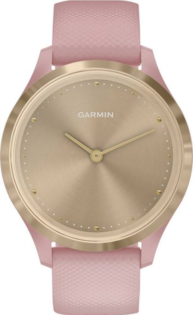 Garmin - vívomove 3S Hybrid Smartwatch 39mm Fiber-Reinforced Polymer - Light Gold With Dust Rose Case And Silicone Band