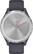 Front. Garmin - vívomove 3S Hybrid Smartwatch 39mm Fiber-Reinforced Polymer - Silver With Granite Blue Case And Silicone Band.