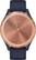 Front. Garmin - vívomove 3S Hybrid Smartwatch 39mm Fiber-Reinforced Polymer - Rose Gold With Navy Case And Silicone Band.