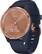 Left. Garmin - vívomove 3S Hybrid Smartwatch 39mm Fiber-Reinforced Polymer - Rose Gold With Navy Case And Silicone Band.