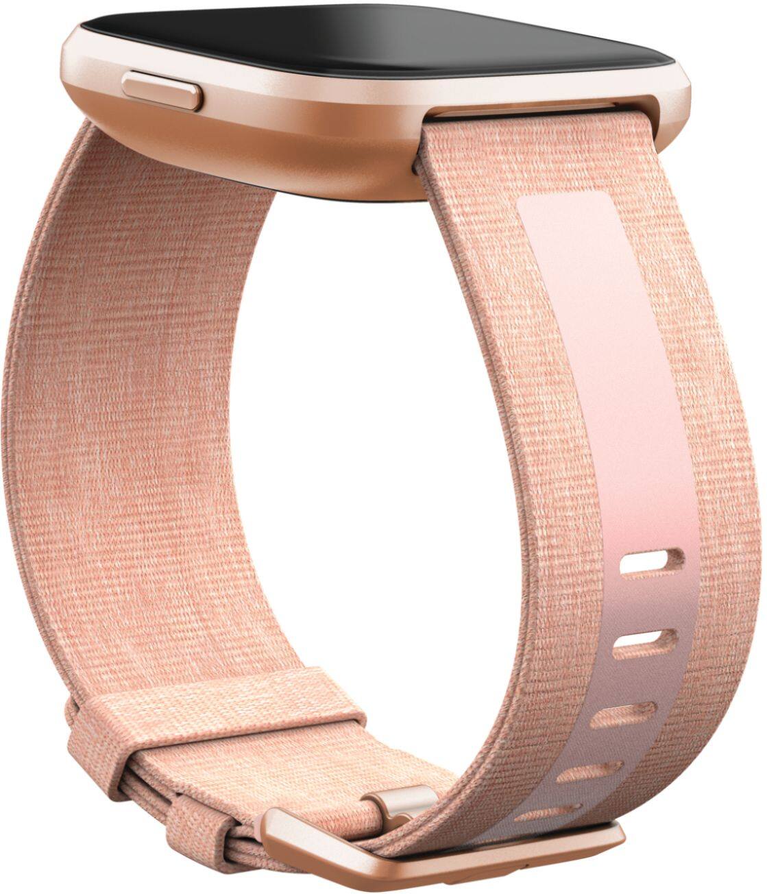 Alt View 12. Fitbit - Woven Small Watch Band for Fitbit Versa 2 and Versa Lite - Pink.