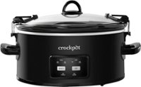 Front Zoom. Crock-Pot - Cook & Carry Programmable  6-Quart Slow Cooker - Matte Black.