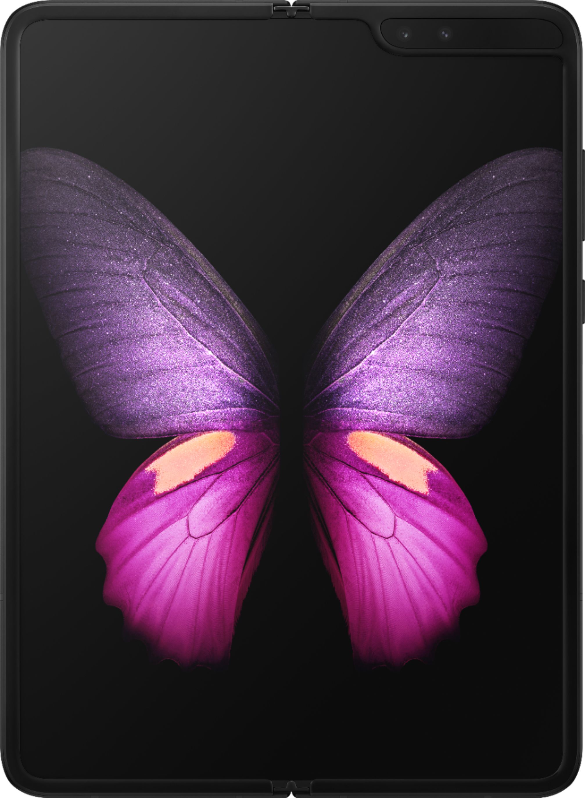 Back View: Samsung - Galaxy Fold with 512GB Memory Cell Phone (Unlocked) - Space Silver