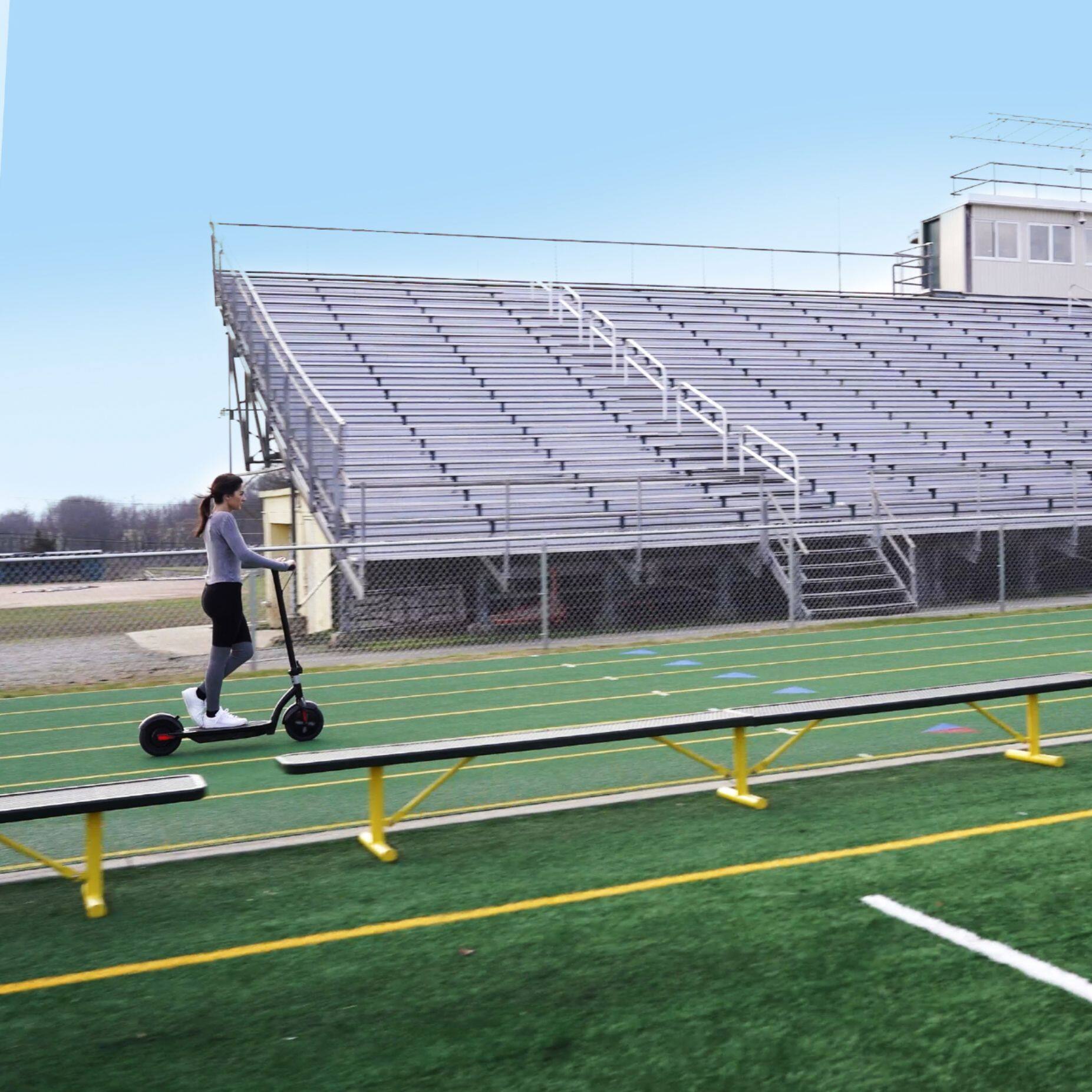 Alt View 18. Hover-1 - Alpha Foldable Electric Scooter w/12 mi Max Operating Range & 17.4 mph Max Speed - Black.