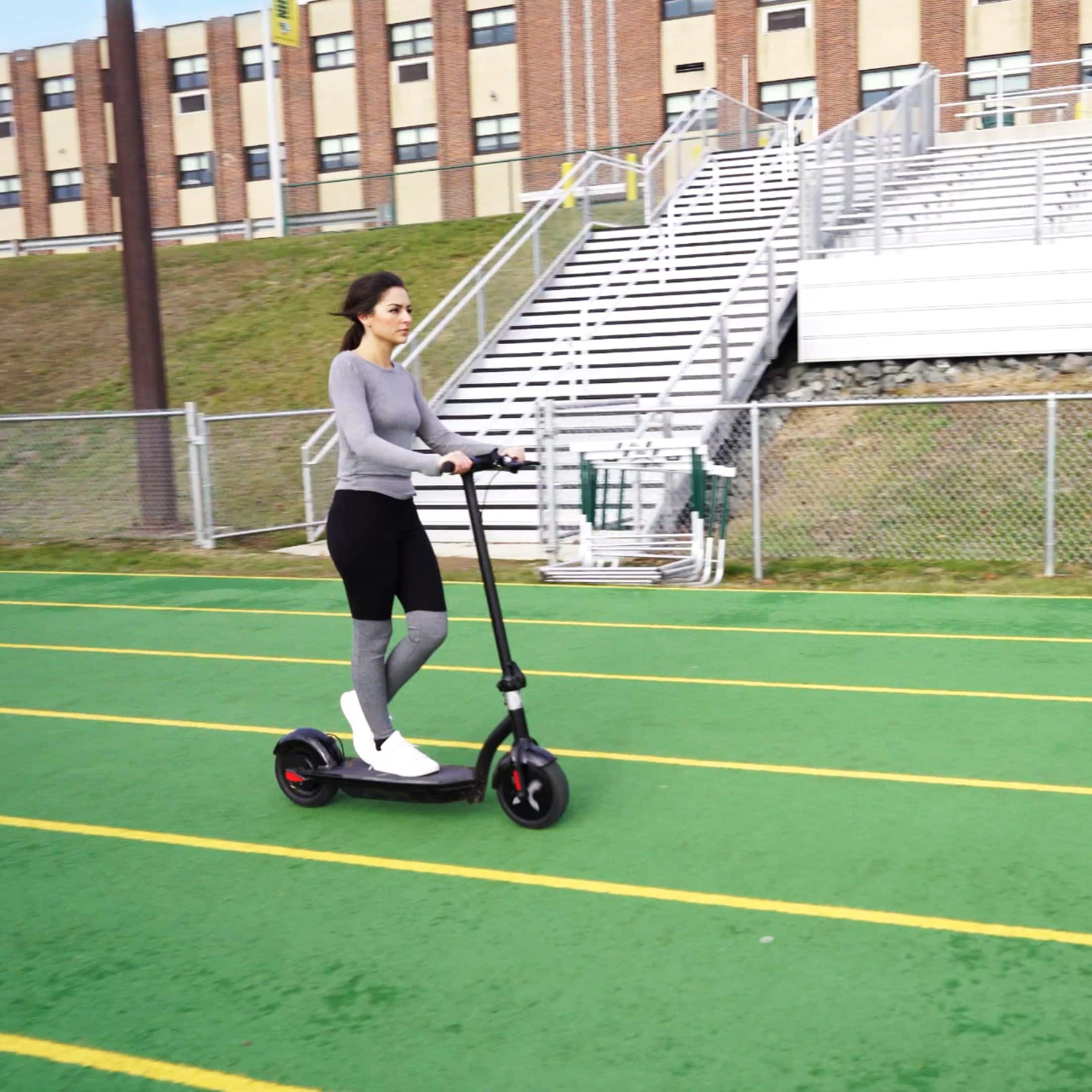 Alt View 19. Hover-1 - Alpha Foldable Electric Scooter w/12 mi Max Operating Range & 17.4 mph Max Speed - Black.