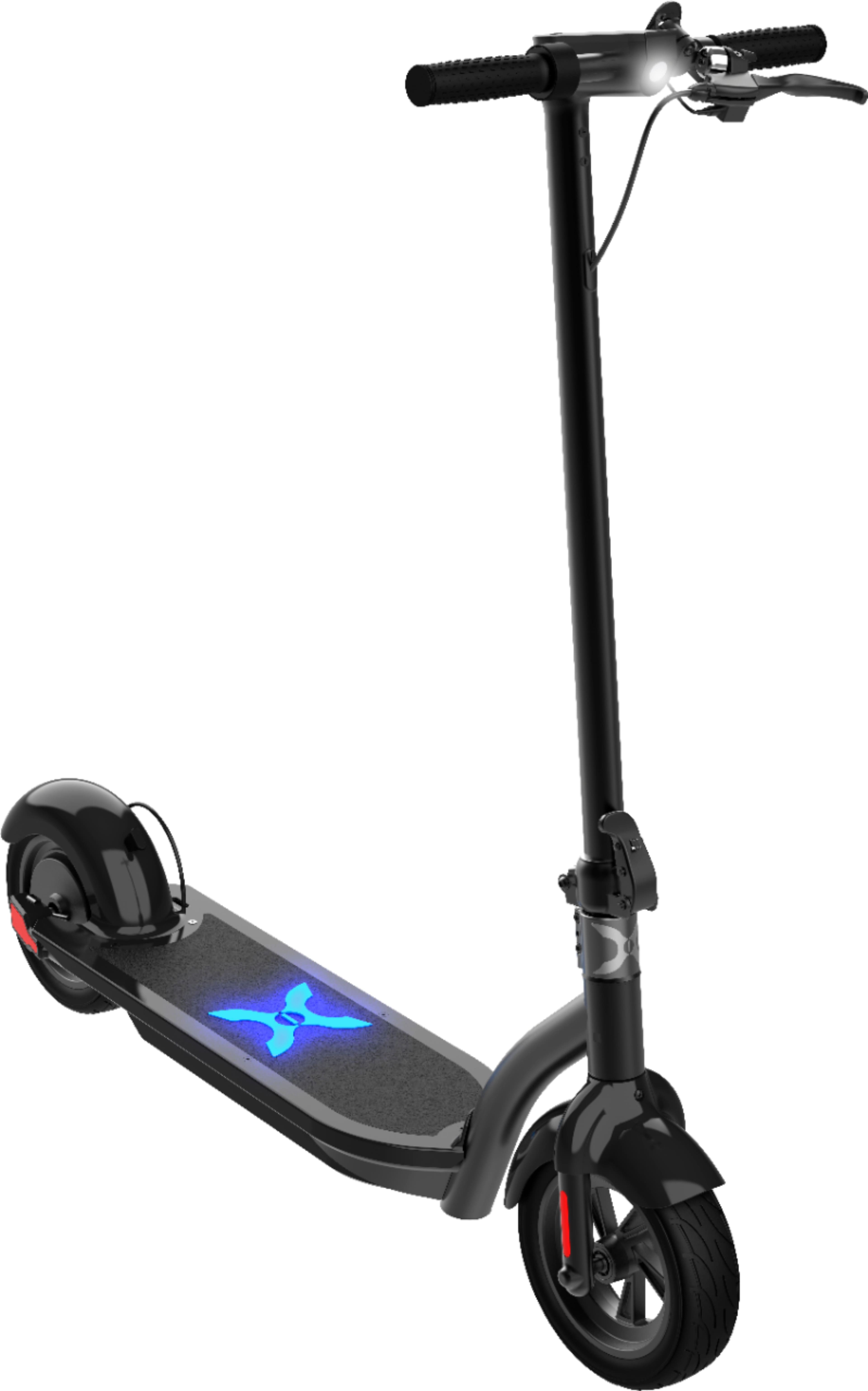 Left. Hover-1 - Alpha Foldable Electric Scooter w/12 mi Max Operating Range & 17.4 mph Max Speed - Black.