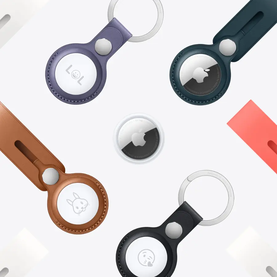 The image features four keychains with different designs, each with a key attached. The keychains are placed in a square, with each keychain occupying one side of the square. The designs include a rabbit, a heart, a smiley face, and a California tag. The keychains are colorful and visually appealing, making them a popular choice for personalizing keys or bags.