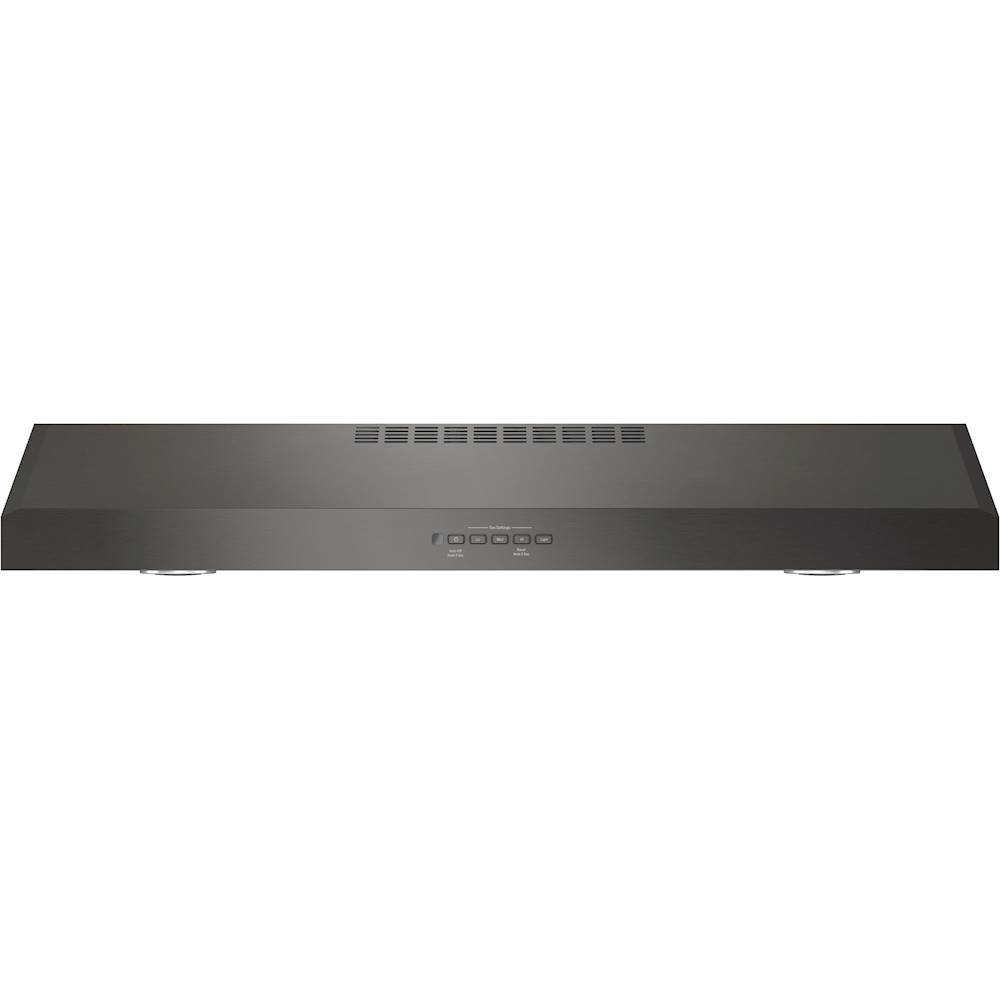 GE - 30 inches - Convertible - Under cabinet Range Hood - Black Stainless Steel - Front_Zoom