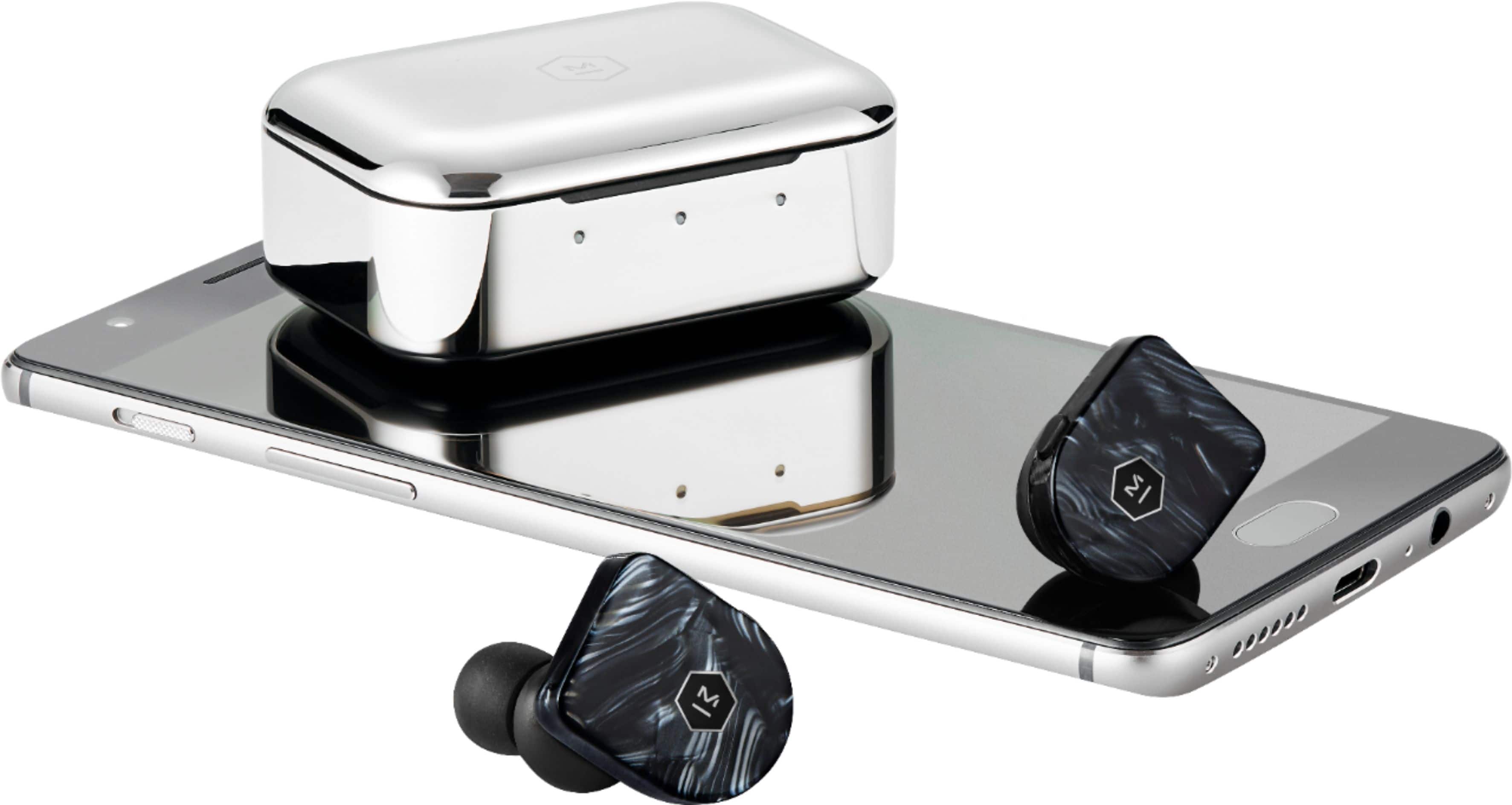 Alt View 14. Master & Dynamic - MW07 PLUS True Wireless In-Ear Headphones - Quartz Black.