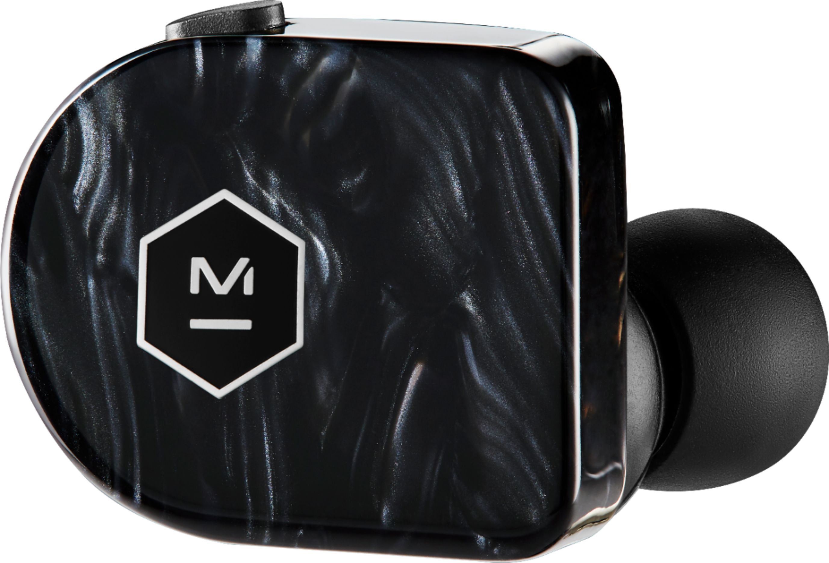 Left View: Master & Dynamic - MW07 PLUS True Wireless In-Ear Headphones - Quartz Black