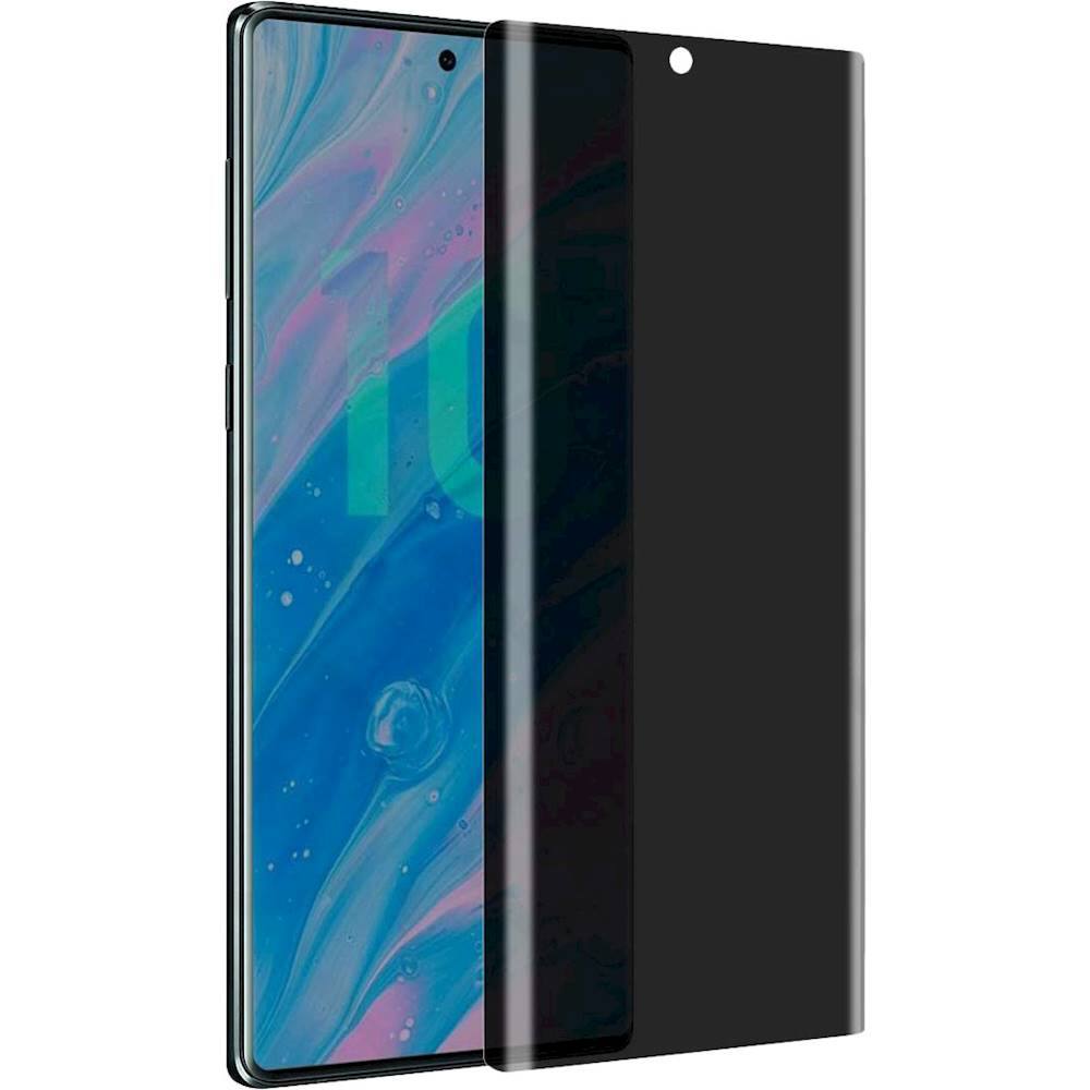 Angle. SaharaCase - HD Privacy Glass Screen Protector for Samsung Galaxy Note 10 Plus and Note 10 Plus 5G - Privacy.
