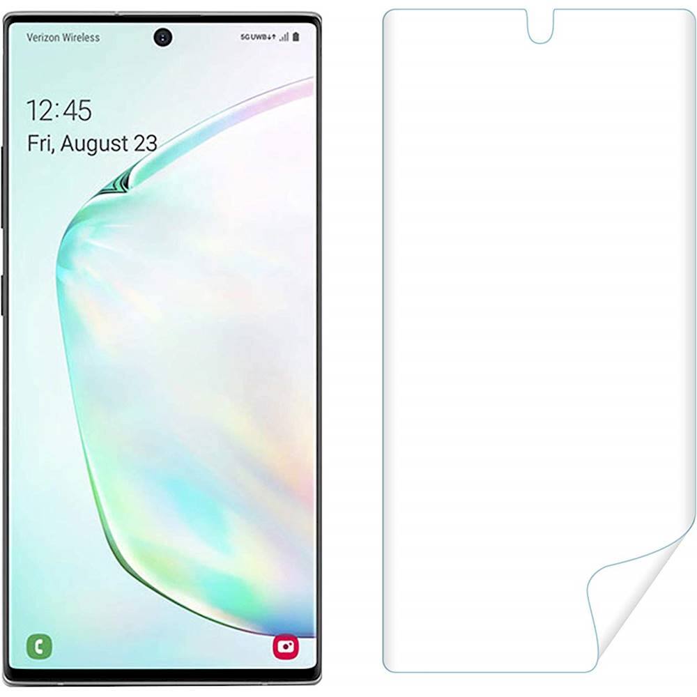 Left. SaharaCase - ZeroDamage Film Screen Protector for Samsung Galaxy Note10 - Transparent.