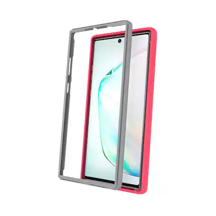 Angle. SaharaCase - Full Protection Series Case for Samsung Galaxy Note10+ and Note10+ 5G - Clear/Rose Gold.
