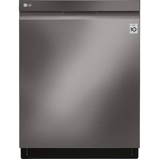 LG – 24″ Top Control Built-In Smart WiFi-Enabled Dishwasher with Steam, 3rd Rack and Stainless Steel Tub – PrintProof Black Stainless Steel
