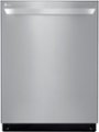 Front Zoom. LG - 24" Top-Control Built-In Smart Wifi-Enabled Dishwasher with Stainless Steel Tub, Quadwash, and 3rd Rack - Stainless steel.