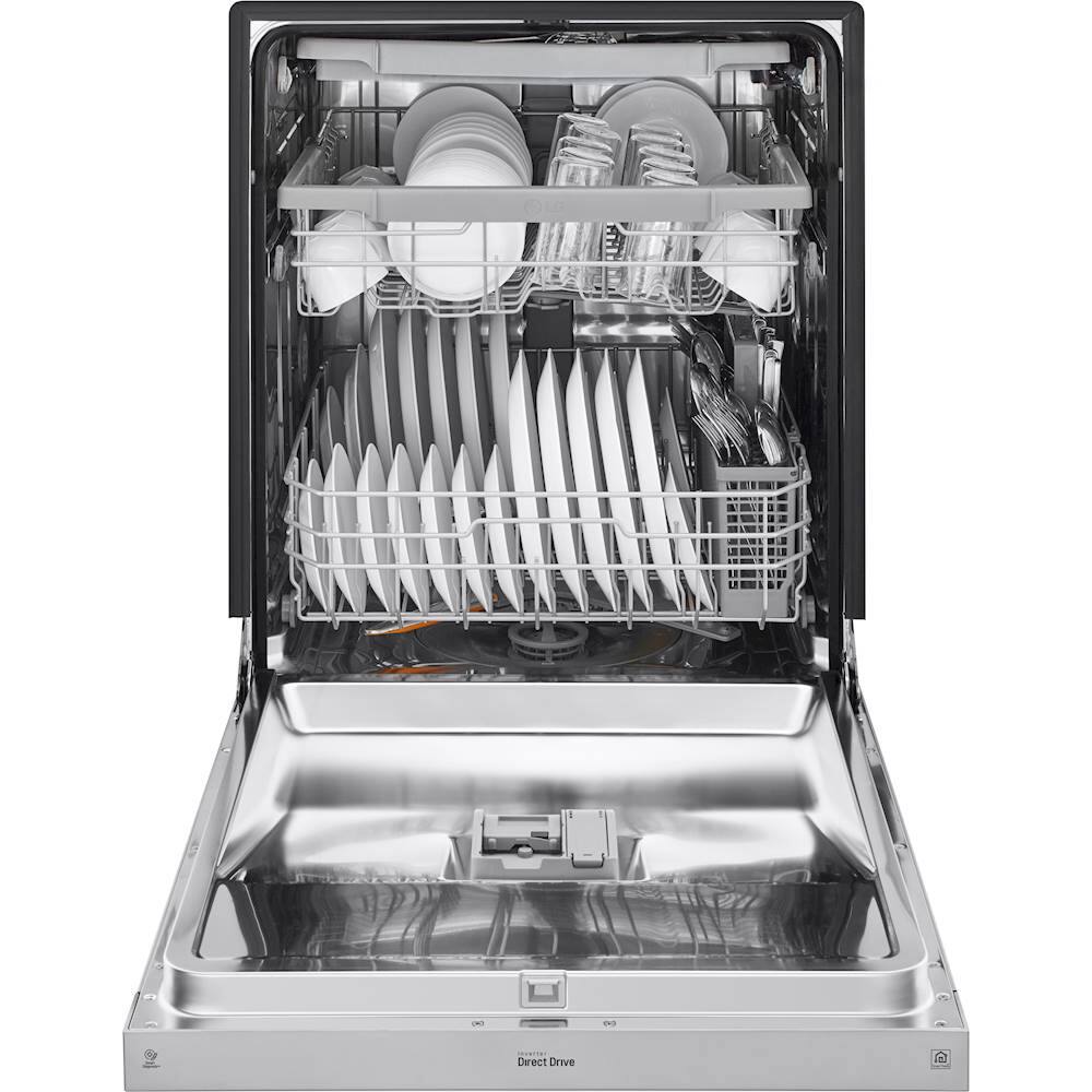 Alt View 15. LG - 24" Front-Control Built-In Smart Wifi-Enabled Dishwasher with Stainless Steel Tub, Quadwash, and 3rd Rack - Stainless Steel.