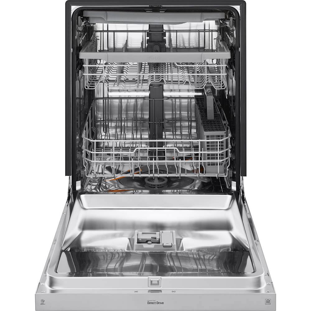 Alt View 16. LG - 24" Front-Control Built-In Smart Wifi-Enabled Dishwasher with Stainless Steel Tub, Quadwash, and 3rd Rack - Stainless Steel.