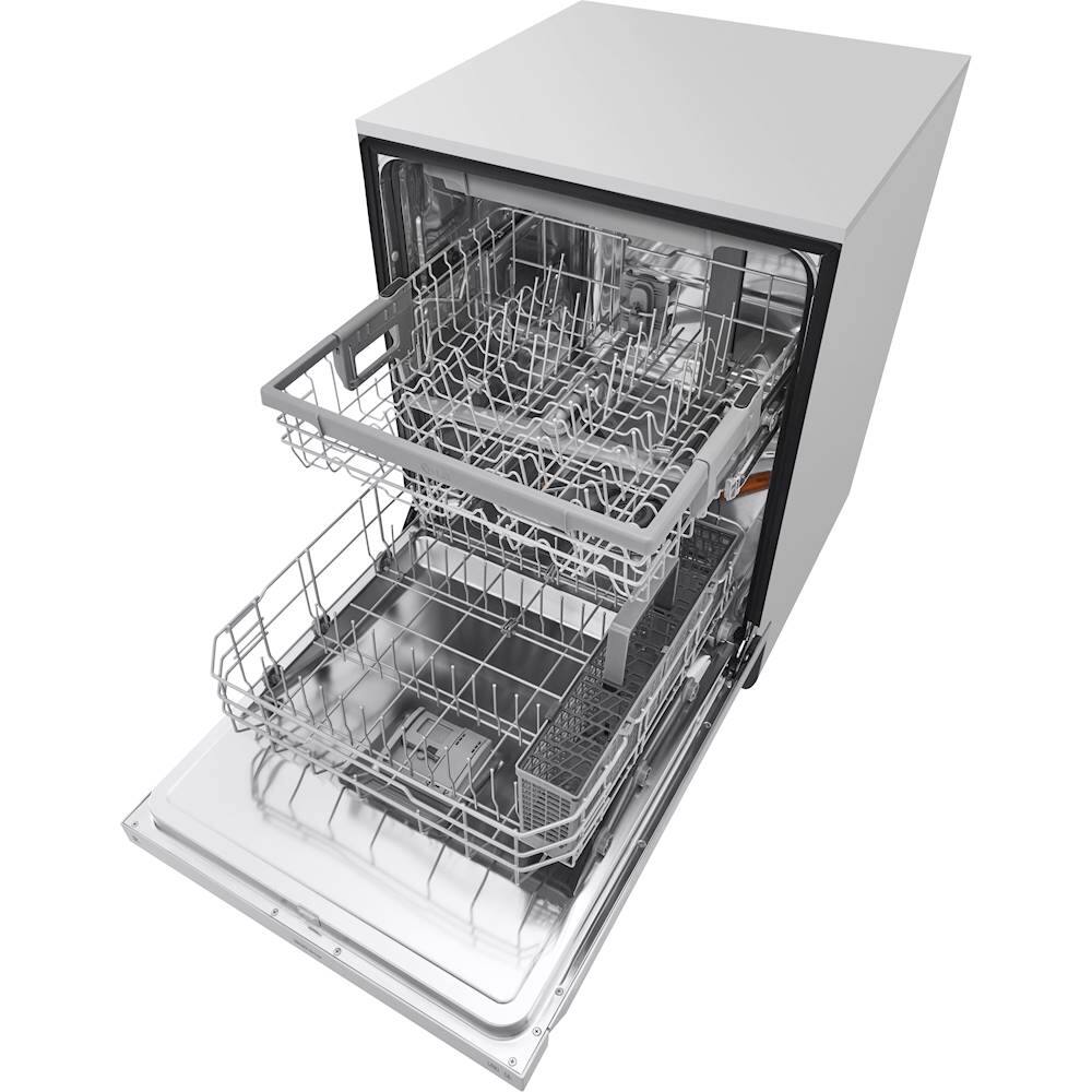 Alt View 18. LG - 24" Front-Control Built-In Smart Wifi-Enabled Dishwasher with Stainless Steel Tub, Quadwash, and 3rd Rack - Stainless Steel.