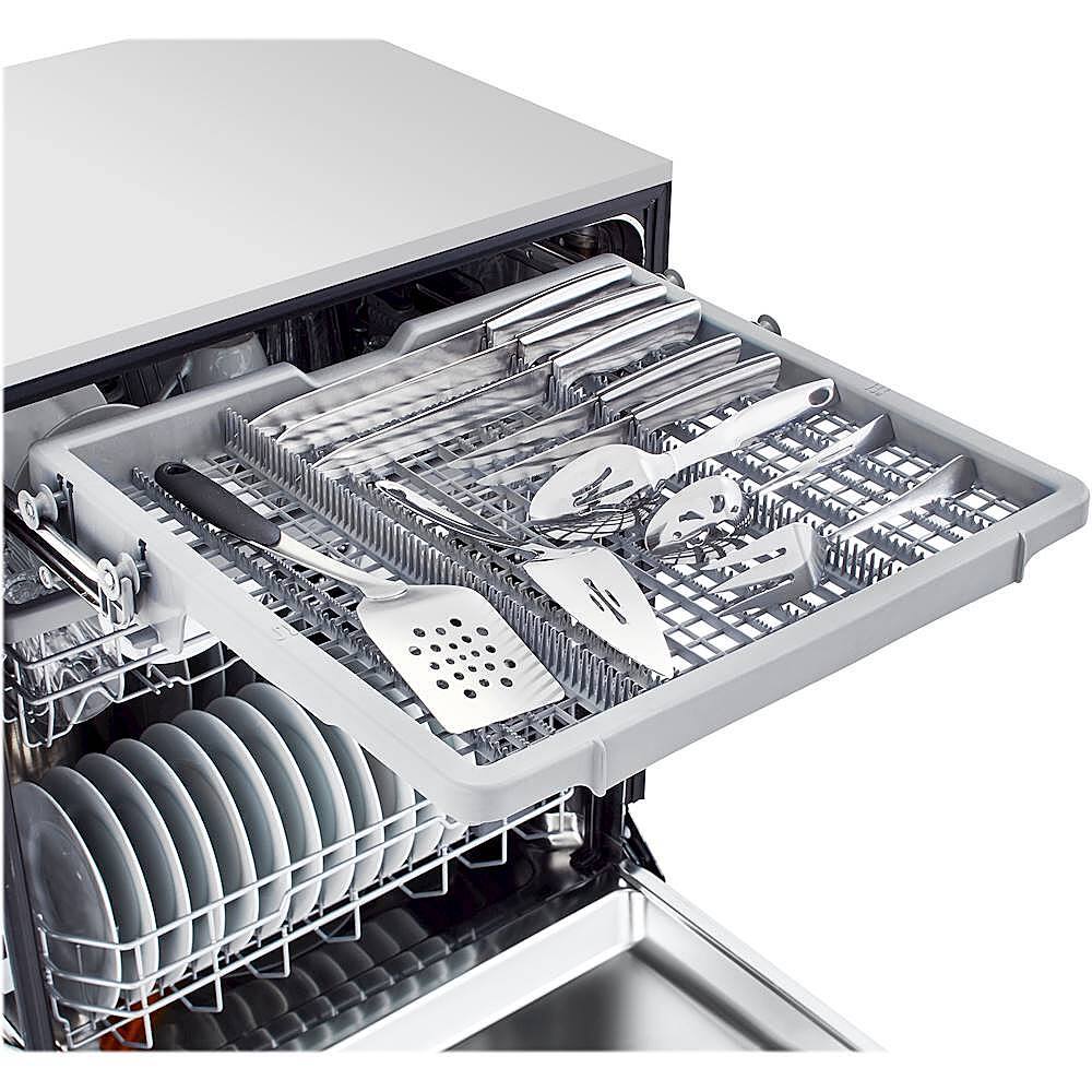 Alt View 22. LG - 24" Front-Control Built-In Smart Wifi-Enabled Dishwasher with Stainless Steel Tub, Quadwash, and 3rd Rack - Stainless Steel.