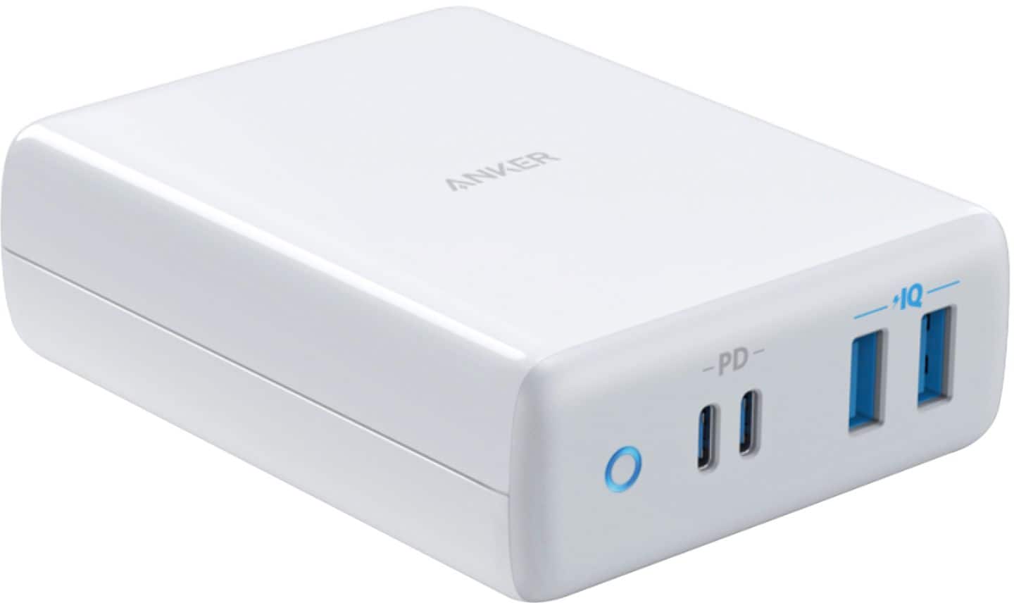 Alt View 12. Anker - PowerPort Atom PD 4 Charging Station 100W with 6ft USB C to C Cable - White.