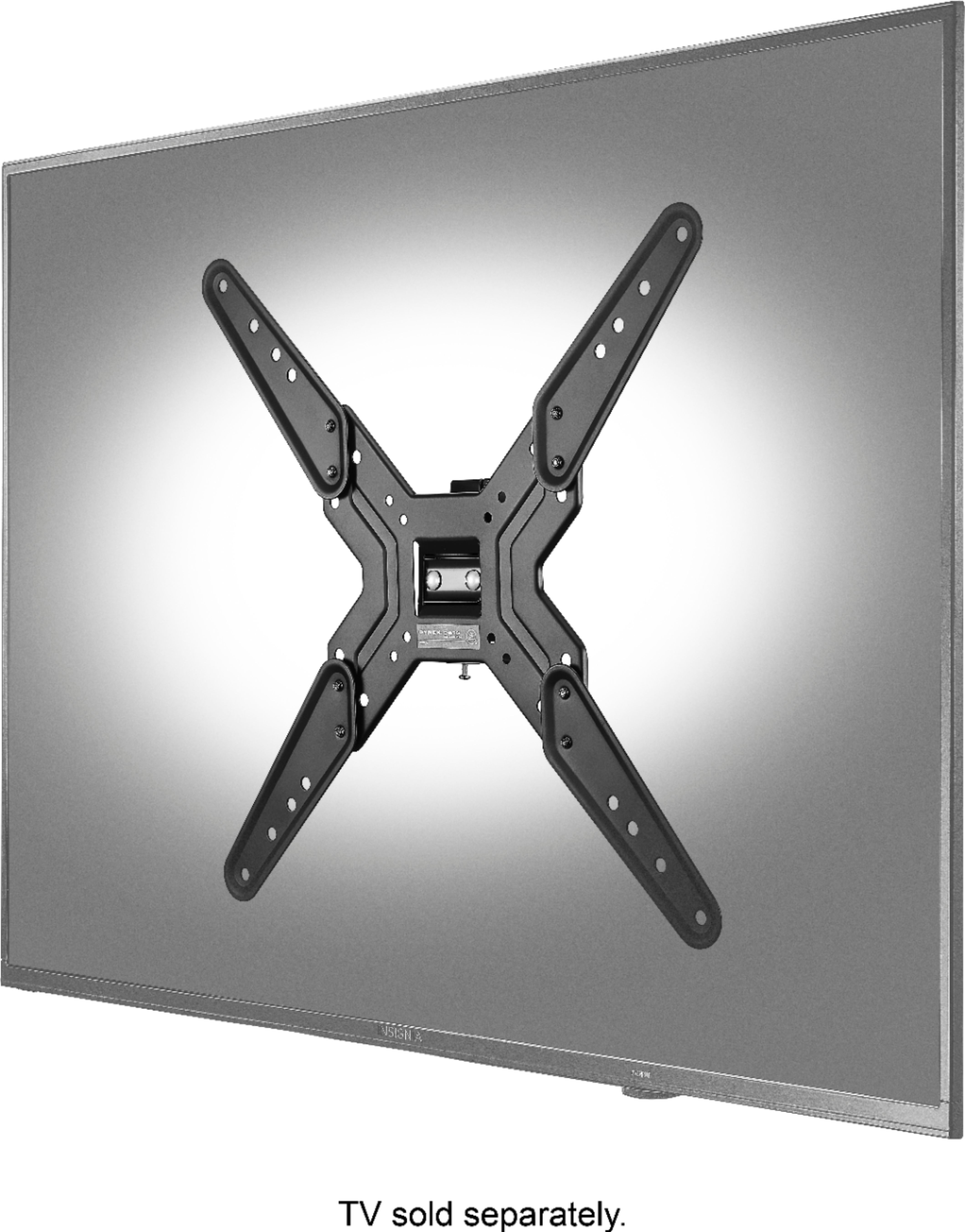 Left View: Dynex™ - Tilting TV Wall Mount for Most 19" - 50" TVs - Black