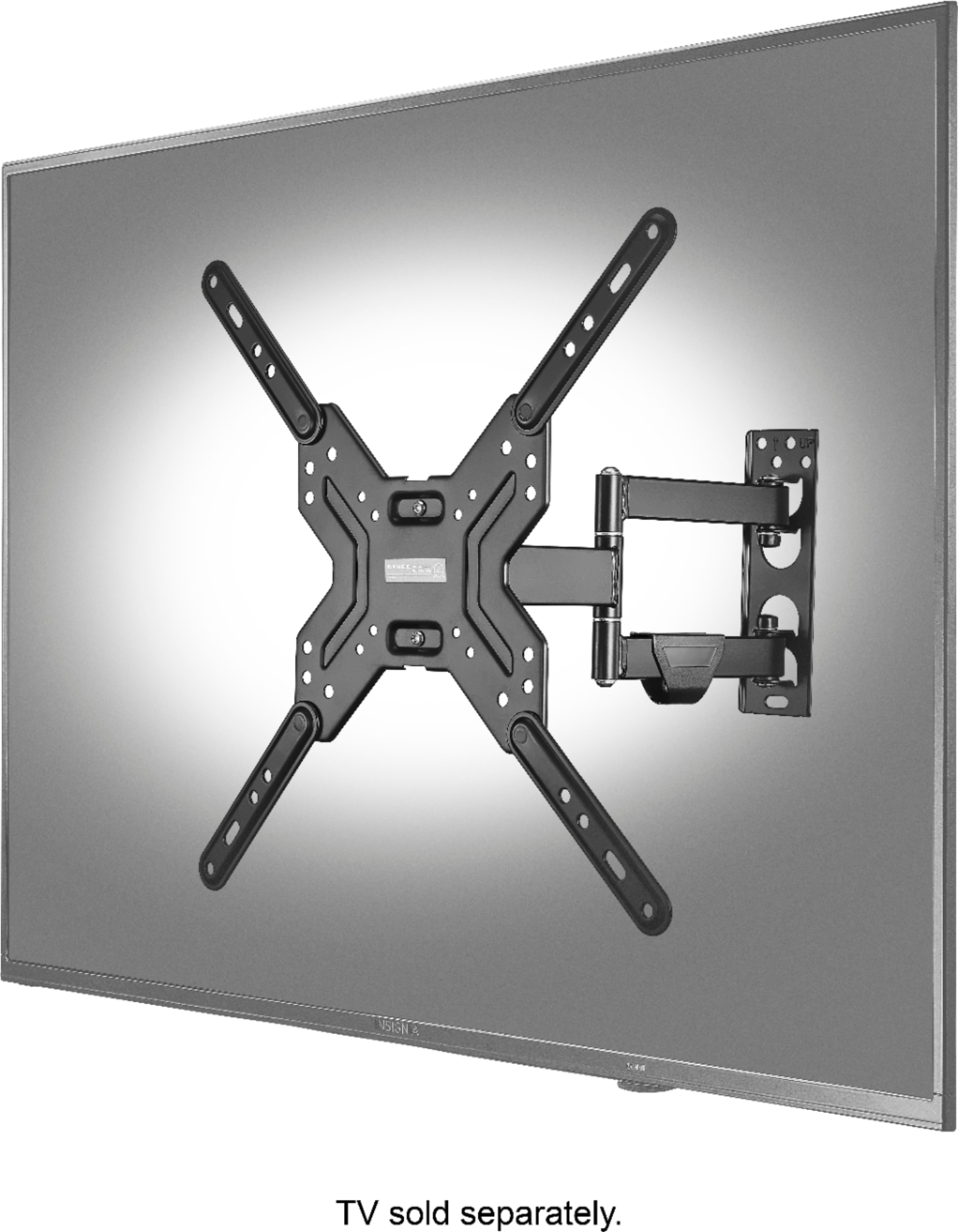 Left View: Dynex™ - Full-Motion TV Wall Mount for Most 19" - 50" TVs - Black