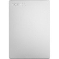 Toshiba - Canvio 2TB External USB 3.0 Portable Hard Drive - Silver - Front_Zoom