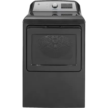 Front. GE - 7.4 Cu. Ft. 13-Cycle Gas Dryer with HE Sensor Dry - Diamond Gray.