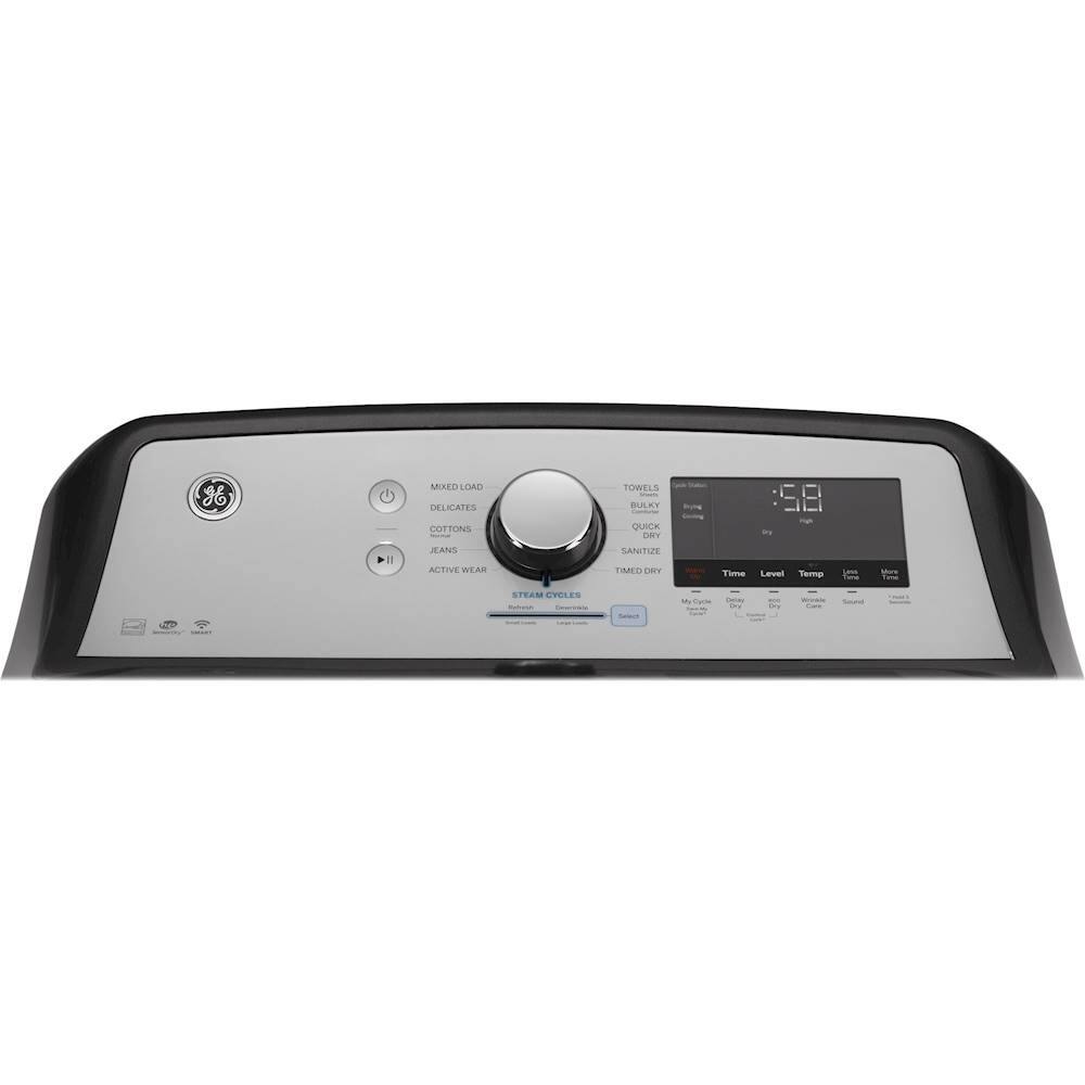 Alt View 1. GE - 7.4 Cu. Ft. 13-Cycle Gas Dryer with HE Sensor Dry - Diamond Gray.